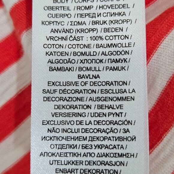 LAUREN RALPH LAUREN striped tie front t-shirt  Sz L - Picture 9 of 9